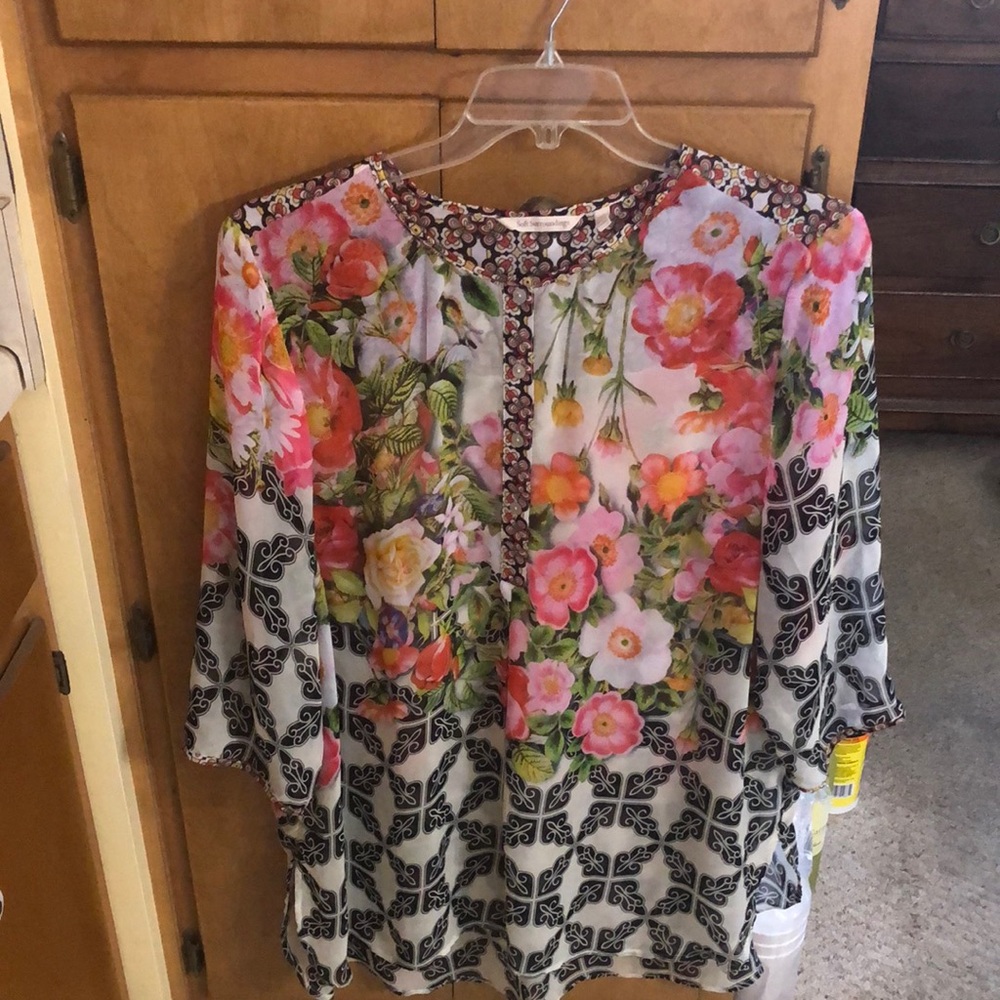 Soft Surroundings Floral Multicolor Top